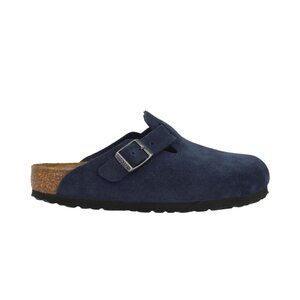 Birkenstock Boston Unisex Clog Suede Leather Sandals – New Navy